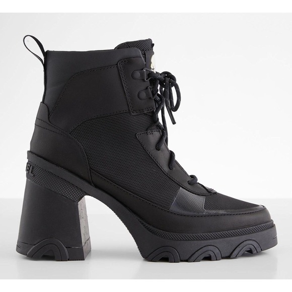 Sorel Shoes - Sorel Women's Brex Ankle Chunky Heel Lug Sole Waterproof Booties Shoes Black 11
